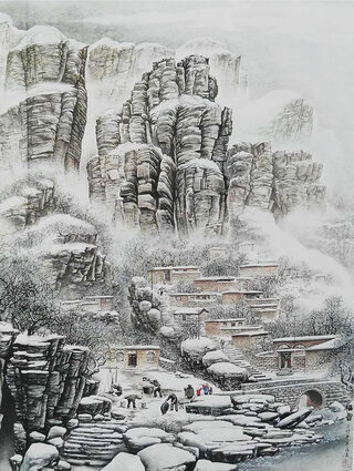 吕程远作品6《福音》60cmX44cm 1987年